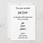 エースのデザイン ポーカーパーティー 招待状 (裏面)