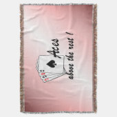 エースの上の残りのピンク スローブランケット (正面縦)
