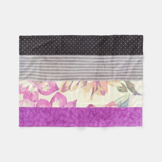 エースの旗の混合されたパターン フリースブランケット (正面(横))