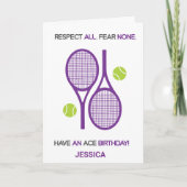 エースの誕生日カードを持っている カード (正面)