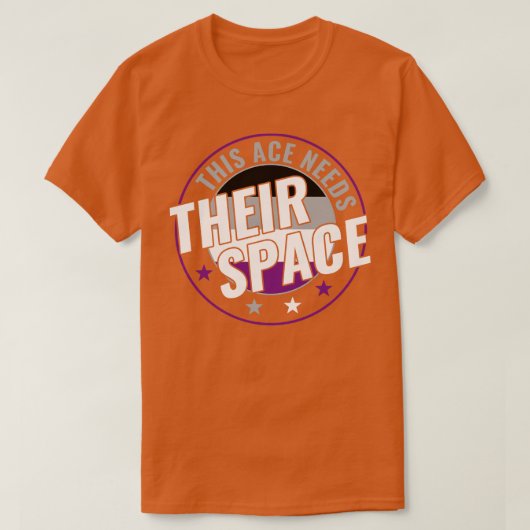 エースは無性彼らの宇宙おもしろいLGBT Tシャツ (デザイン正面)