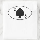 エースオブスペードオーバルバンパーステッカー 楕円形シール (バッグ)