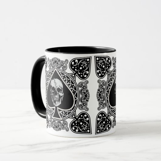 エースオブスペードスカルコーヒーマグ マグカップ (正面左)