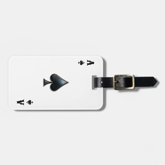 エースオブスペードトランプのポーカーデッキトランプ ラゲッジタグ (正面横)