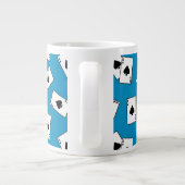 エースオブスペードトランプのポーカーブラックジャックカジノゲーマー ジャンボコーヒーマグカップ (裏面)