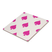 エースオブスペードパターンピンクレトロシックファンシー タイル (側面)