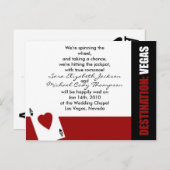 エースオブハートデスティネーションベガス結婚式招待状 インビテーションポストカード (正面/裏面)