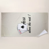 エースオーバーザレストアンティーク金ゴールド ビーチタオル (正面)