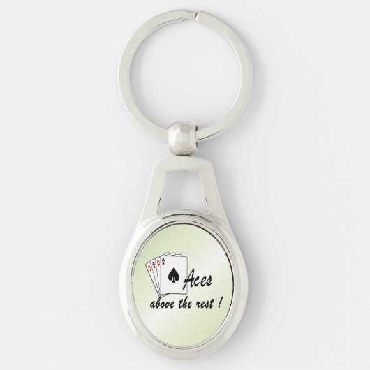 エースオーバーザレストグリーン キーホルダー (正面)