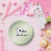 エースオーバーザレストグリーン ペーパープレート (パーティー)