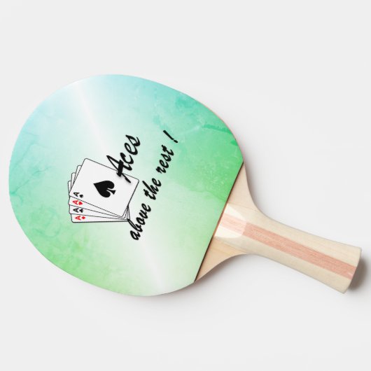 エースオーバーザレストグリーン 卓球ラケット (横)