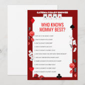 エースカジノベイビーシャワー - 編集可能な名前、5x7 招待状 (正面/裏面)