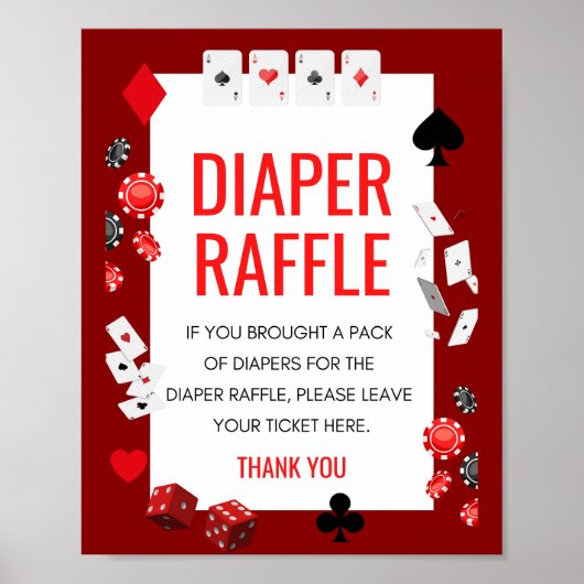 エースカジノベビーシャワーゲームサイン ポスター (正面)