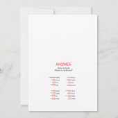 エースカジノベビーシャワー – 編集可能な名前、5 x 7 招待状 (裏面)