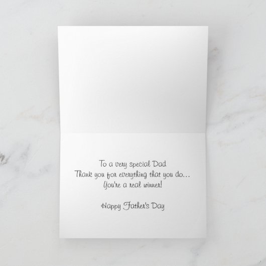 エースカード黒および金ゴールドの幸せな父の日 カード (内部)