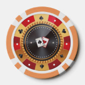 エースシカスタムング付きカラフルCasinoブランド3Dカジノ ポーカーチップ (裏面)