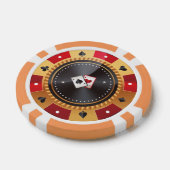エースシカスタムング付きカラフルCasinoブランド3Dカジノ ポーカーチップ (シングル)