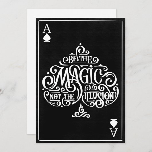 エーススペードやる気を起こさせるタイポグラフィ引用文 シーズンカード (正面/裏面)