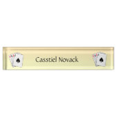 エーストランプのポーカーハンドパーソナル デスクネームプレート (正面)