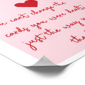 エースハートトランプのポーカーピンクエステティック引用文ポスター ポスター (角)