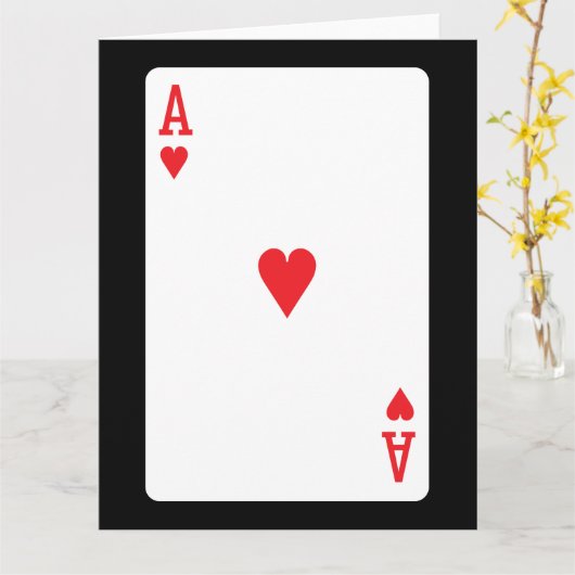 エースハート カード (黄色い花)