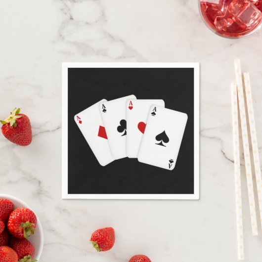 エースパーティー遊カード賭博紙ナプキン スタンダードカクテルナプキン (インサイチュ)