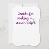 エースプライドの雪だるま あなたが私の季節を明るくしてくれた (裏面)