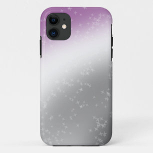 エースプライドグリッタースパークルグラディエント抽象芸術紫 iPhone 11 ケース