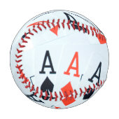 エースポーカーカードパターン、野球。 野球ボール (正面左)