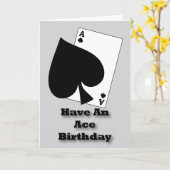 エース誕生日 カード (黄色い花)