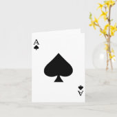 エース・オブ・スペードカジノカードハロウィーンの衣装 カード (黄色い花)