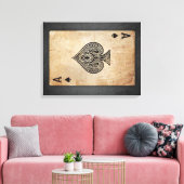 エース・オブ・スペード装飾用クッション キャンバスプリント (インサイチュ (リビング))