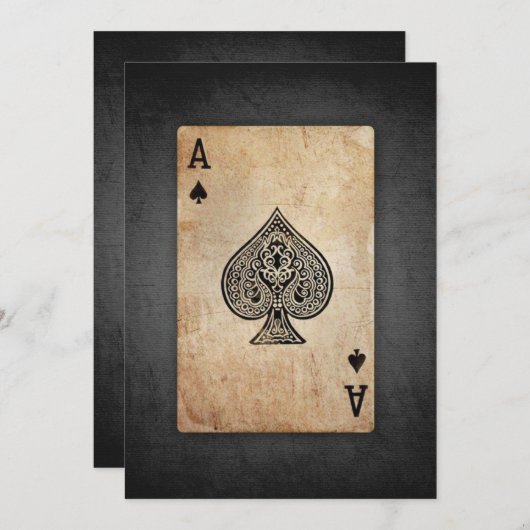 エース・オブ・スペード装飾用クッション サンキューカード (正面/裏面)
