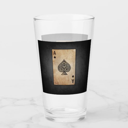 エース・オブ・スペード装飾用クッション タンブラーグラス (正面)