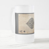 エース・オブ・スペード装飾用クッション フロストグラスビールジョッキ (正面左)