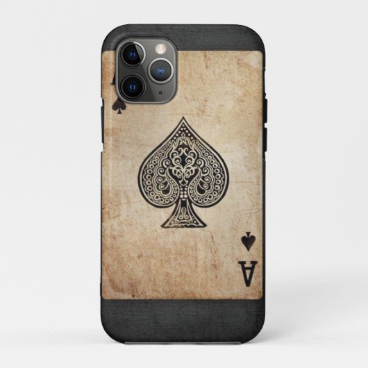 エース・オブ・スペード装飾用クッション Case-Mate iPhoneケース (裏面)
