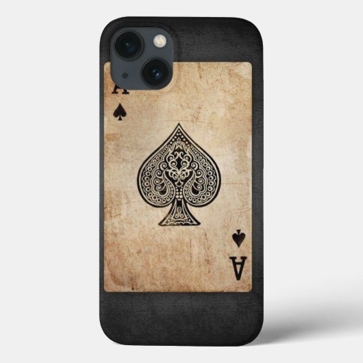 エース・オブ・スペード装飾用クッション Case-Mate iPhoneケース (裏面)