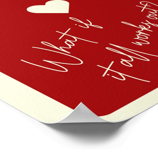 エース・オブ・ハートラブ引用文もしそれが何を行う？ ポスター (角)