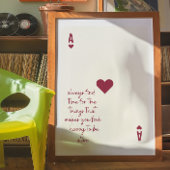 エース・オブ・ハート肯定ミニマリスト・ラブポスター ポスター