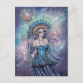 エース・オブ・星形五角形タロットアートバイモリー・ハリソン ポストカード (正面)