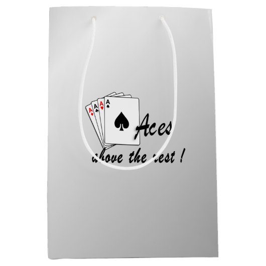 エース・オーバーザレストシルバー ミディアムペーパーバッグ (正面)