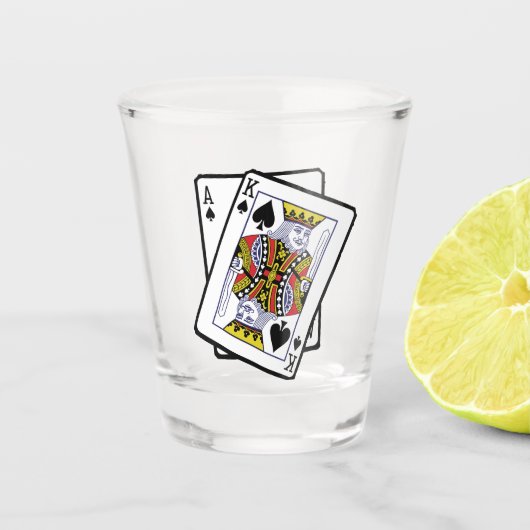 エース&キング・オブ・スペード21日 ショットグラス (正面)