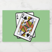 エース&クイーンスペード2002年生まれ21歳誕生日 スパークリングワインラベル (シングルラベル)