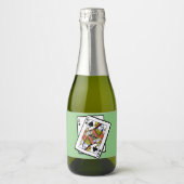 エース&クイーンスペード2002年生まれ21歳誕生日 スパークリングワインラベル (正面)