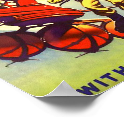 エース・ブレイブ・サイエンス・フィクションとの宇宙へのヴィンテージ ポスター (角)