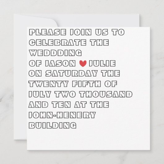 エース 招待状 (正面)