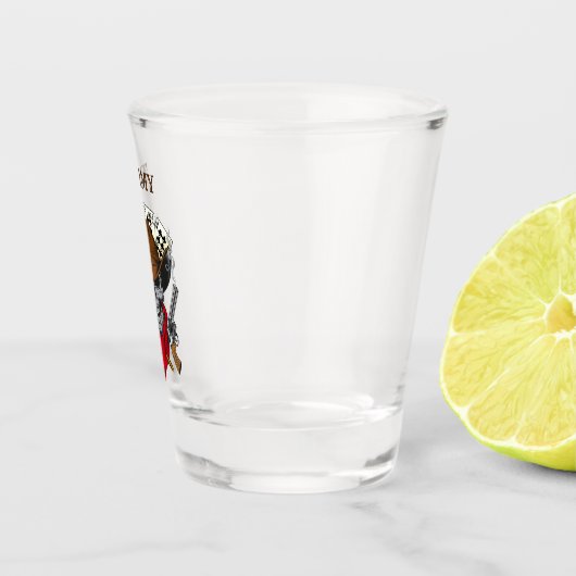 エースNエイズエイティスデッドマンズカウボーイスカル（名前） ショットグラス (右)