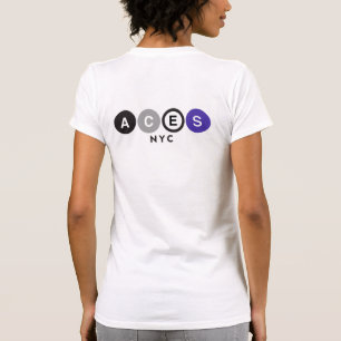 エースNYCは都市Scapeの前部を支持します Tシャツ