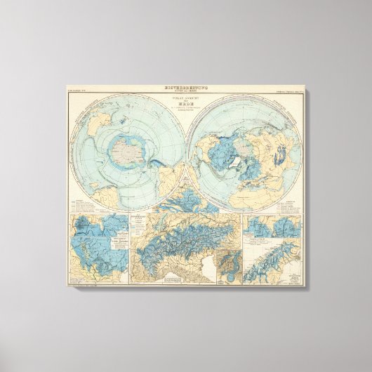 エーズベルブライトンアトラスの地図 キャンバスプリント (正面)