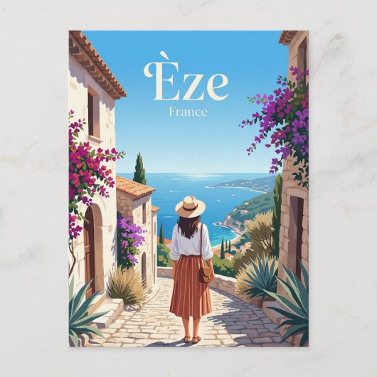 エーズ村 フランス ポストカード (正面)